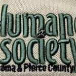 Photo of Humane Society logo with puff stitching