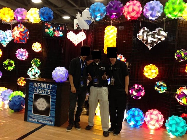 Photo of Infinity Lights Booth Display with glow lights -- Seattle, Portland, Boise
