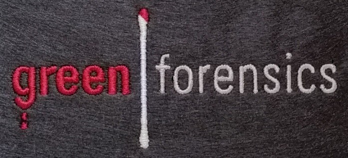 example of embroidery work for Seattle area client Green Forensics