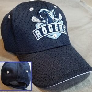 Image of navy embroidered cap with white contrast trim - Portland
