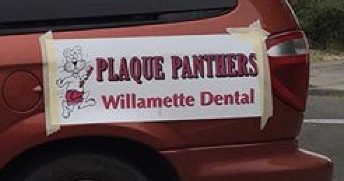 Image of banner with Willamette Dental art - Portland