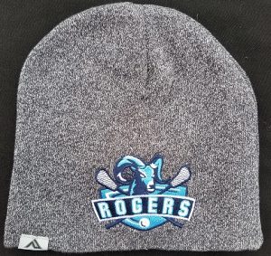 Image of embroidered heathered Rogers beanie